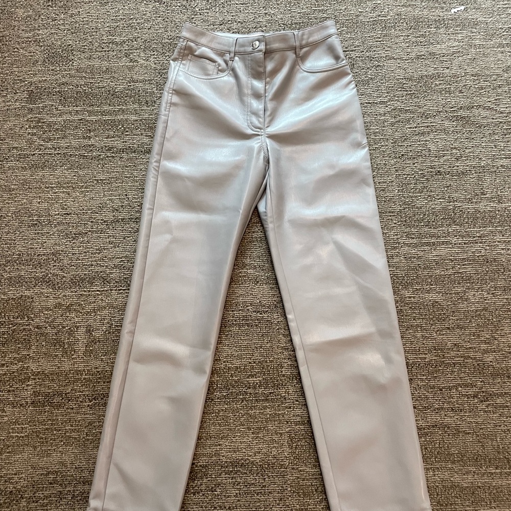 aritzia faux leather pants